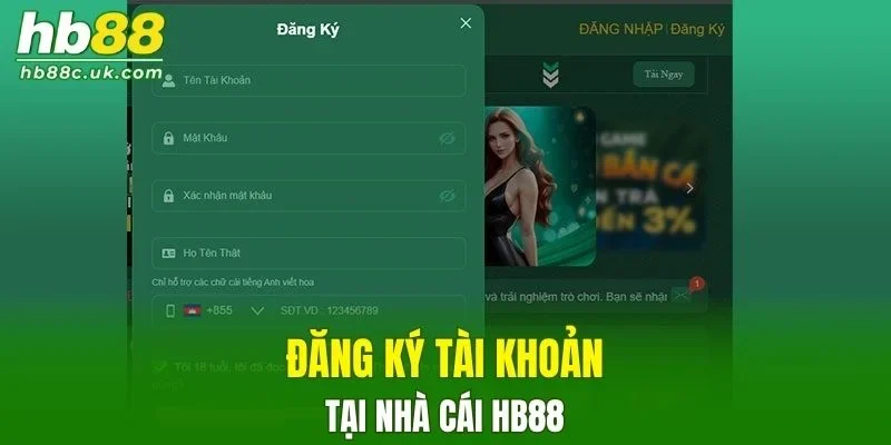 Đăng ký account mới HB88 mới tại nhà cái